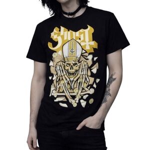 Ghost Papa Emeritus IV Bones Pentagram T-Shirt